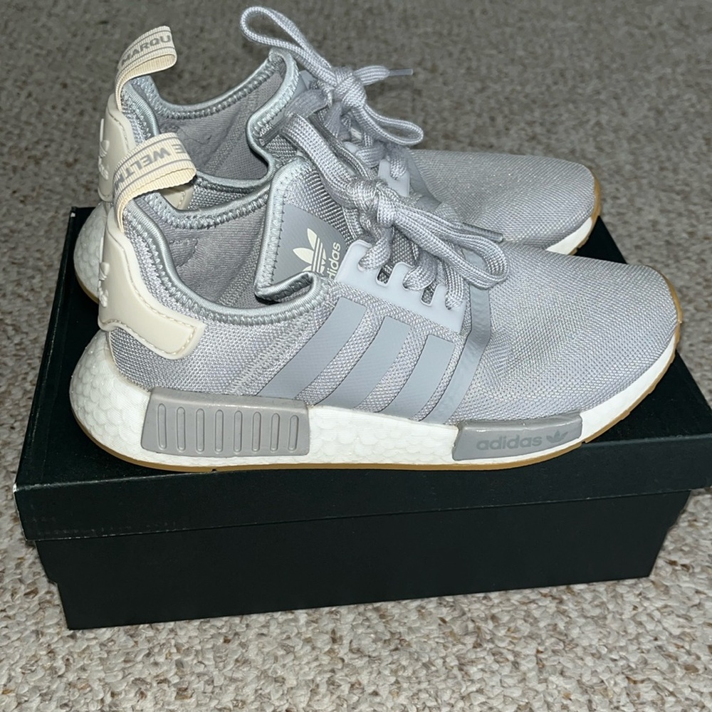 Adidas NMD R1 Gray and Cream Shoes